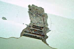  Die Überdeckung der Stahlbewehrung in den alten Betondecken entsprach nicht den aktuellen Brandschutz­anforderungen 