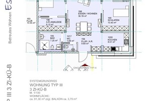  Die Wohnungen verfügen über 1,5-, 2-oder 3-Zimmer  