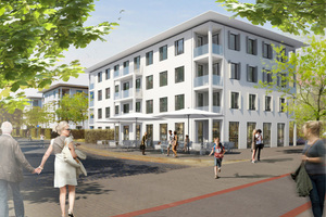  Das Flüchtlingswohnprojekt in der  Nordstadt von Hannover integriert sich in das städtebauliche Konzept des Quartiers 