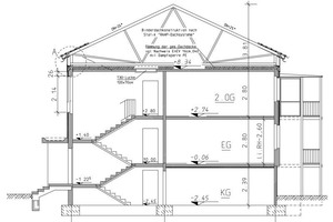  Schnitt durch die neue Dachkonstruktion 