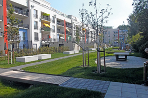  Der Neubau HeidekampEck der WBG „Treptow Nord“ mit seiner großzügigen Gartenanlage 