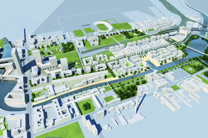  Stadtquartier Heidestraße, Berlin: Städtebaulicher Wettbwerb; 1. Preis: KCAP/ASTOC und Studio Urban Catalyst (Isometrie) 
