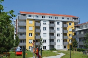  Die überwiegend Zwei- bis Drei-Zimmerwohnungen des neuen Baukomplexes sind barrierefrei konzipiert und verteilen sich auf eine Bruttogeschossfläche von 6.320 m² 