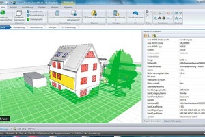  Screenshot 3D-Ansicht mit den Objekt-Grunddaten 