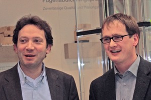  Das Professoren-Team: Der Bochumer FH-Professor Markus Kattenbusch (links) ermittelte die wirtschaftliche Vorteilhaftigkeit von Kompressionsfugenbändern gegenüber Dichtstoffen, sein Kollege Gerrit Höfker (rechts) stellte die bauphysikalische Überlegenheit fest. 