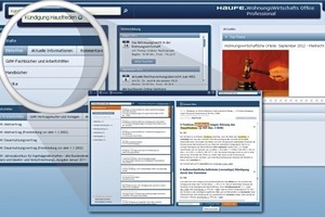  Die Online-Fachdatenbank „WohnungsWirtschafts Office Professional“ von Haufe vereint ­Fachinformationen mit Arbeitshilfen und Weiterbildung 