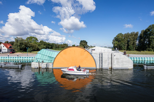  Das Greifswalder Sperrwerk wurde mit dem Deutschen Ingenieurbaupreis ausgezeichnet. Es beeindruckt mit einer innovativen Lösung zum Hochwasserschutz 