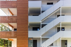  Insgesamt 10 Wohneinheiten sind in dem Mehrfamilienhaus mit einer Grundfläche von rund 312 m² untergebracht. Nach Südwesten hin bieten Terrassen, Balkone und Dachterrassen private Rückzugsmöglichkeiten. 