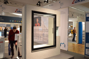  Funktionsmodell der Variante 1 auf dem Messestand der Forschungsinitiative Zukunft Bau auf der Baumesse 2015 in München 