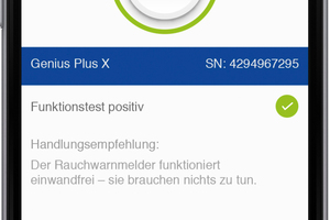  Mit der Genius Pro App erfolgt die Wartung von Rauchwarnmeldern schnell und effizient per Smartphone 