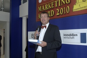  Professor Dr. Stefan Kippes, Organisator des Awards, bei der letztjährigen Preisverleihung während der Expo-Real in München 