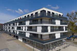  Die Anlage beherbergt 62 Appartements mit Wohnungsgrößen mit zwei bis vier Zimmern von 50-130 m² 