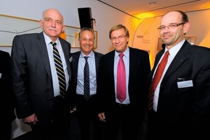  v.l. , MdL Bernhard Schemmer, VdW-Verbandsdirektor Alexander Rychter, Wirtschaftsminister Harry K. Voigtsberger, MdL Rainer Schmeltzer 