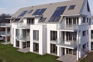  Indach-Solarkollektoren und Dachfenster bilden sowohl eine technische als auch eine ästhetische Einheit und unterstreichen damit die architektonische Klarheit des Dachs 