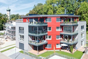  Das viergeschossige Mehrfamilienhaus verfügt über eine Grundfläche von 270 m² und beherbergt acht Wohnungen 