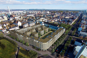  Das „Goethequartier“ entsteht auf dem ehemaligen Produktionsgelände der Werkzeugmaschinenfabrik Collet und Engelhard, die Anfang der 1970er Jahre stillgelegt wurde  