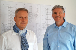  Roland Kirchhof (links, Technischer Vorstand der Felix eG) und Henry Zirgiebel (Vertrieb Neuanlagen/Modernisierung, Merkur Schoppe) 