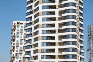  Der Wohnturm Sternenhimmel auf dem ehemaligen Siemensgelände im Münchner Süden; er beherbergt in 16 Geschossen 76 Wohnungen 