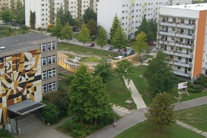  Überblick von einem Mieterbalkon 