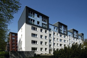  In den aufgesetzten Dachgeschossen sowie dem nachverdichtenden Neubau entstanden 51 neue Komfort-Einheiten, darunter 31 Maisonette-Wohnungen 