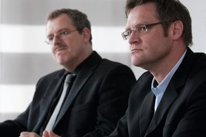  Dipl.-Ing. Thomas Brandner (links), Leiter Baurealisation, und Stefan Hohnen, Produkt Manager von Interboden, haben die Planung und Umsetzung des Energiekonzepts maßgeblich betreut 
